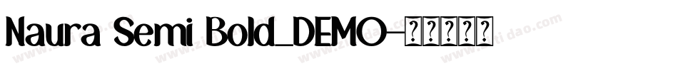 Naura Semi Bold_DEMO字体转换